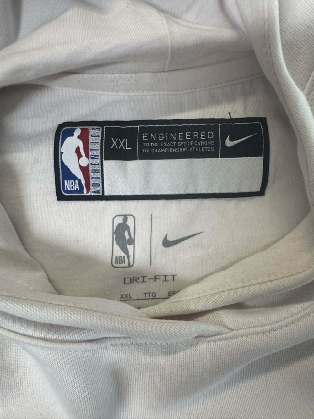 NBA Kings Basketball White Sleeveless Hooded Pullover - Picture 3 of 3